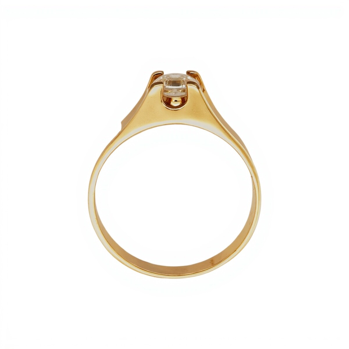 Anillo Solitario-Oro bajo-Piedra Zirconia-AN8083 - conpiedra 