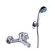 GRIFERIA DUCHA EXTERIOR CON TELEFONO Y FLEX ZINC TOLEDO CROMO