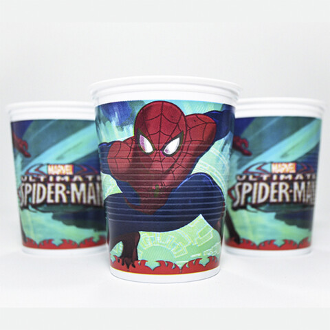 Cotillón Vaso Descartable x 8 Spiderman