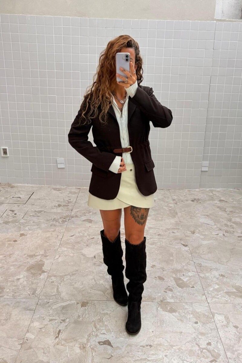 Blazer Simple Marron