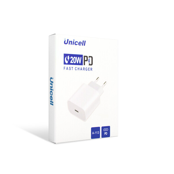 Cargador de pared Unicell 20W USB-C color blanco Cargador De Pared Unicell 20w Usb-c Color Blanco
