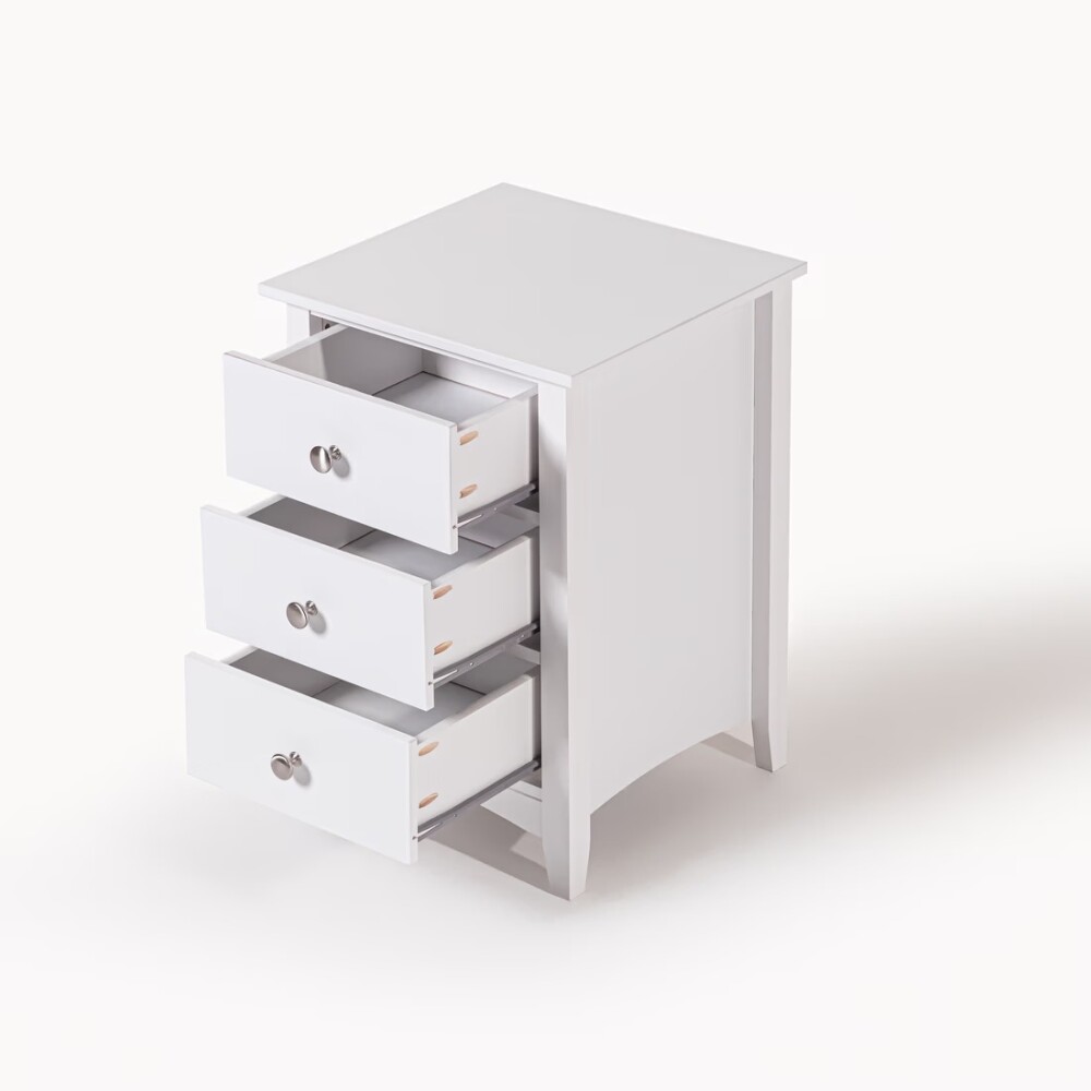 Mesa de luz 3 cajones Madera maciza / mdf Mesa de luz 3 cajones Madera maciza / mdf