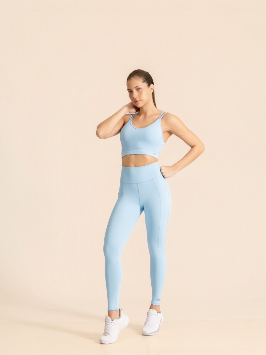 Legging Deportivo. - Celeste 