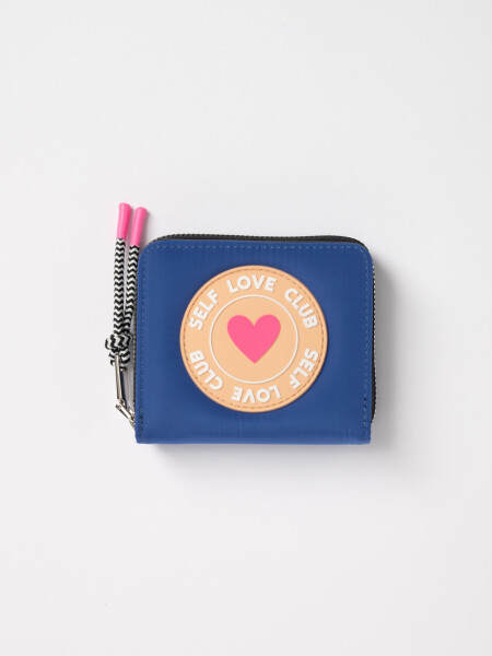 Billetera corazón Azul