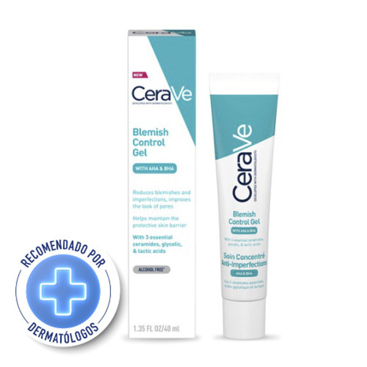 CeraVe Gel Control Imperfecciones 40ml – Reducción de Brotes y Exceso de Grasa