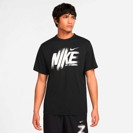 Remera Dri-Fit Uv Hyverse Manga Corta Gfx de Hombre Negro