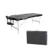 Camilla Portátil Profesional Lumax de Aluminio 185x60cm Negra