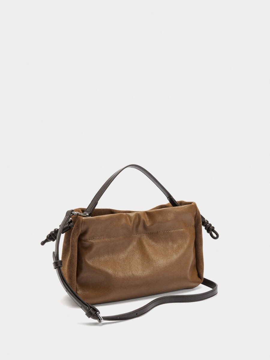 Bolso De Mano Con Piel Ante camel