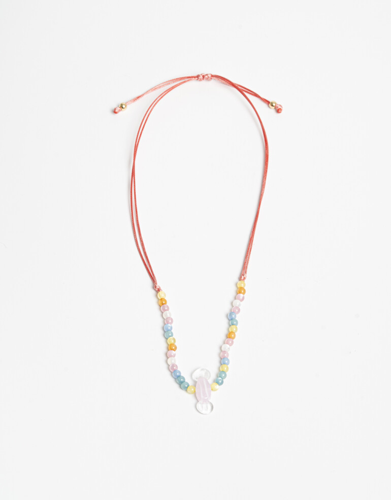 Collares Cortos Canutillos Collar Corto Para Niñas Beads Caramelo - Combinacion Multicolor