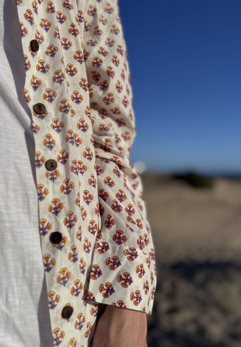Camisa Cala Block Print Lila