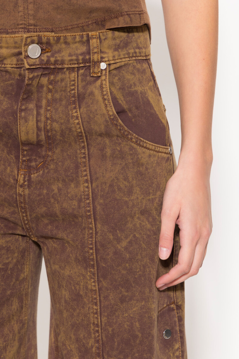 PANTALON STUDS Marron