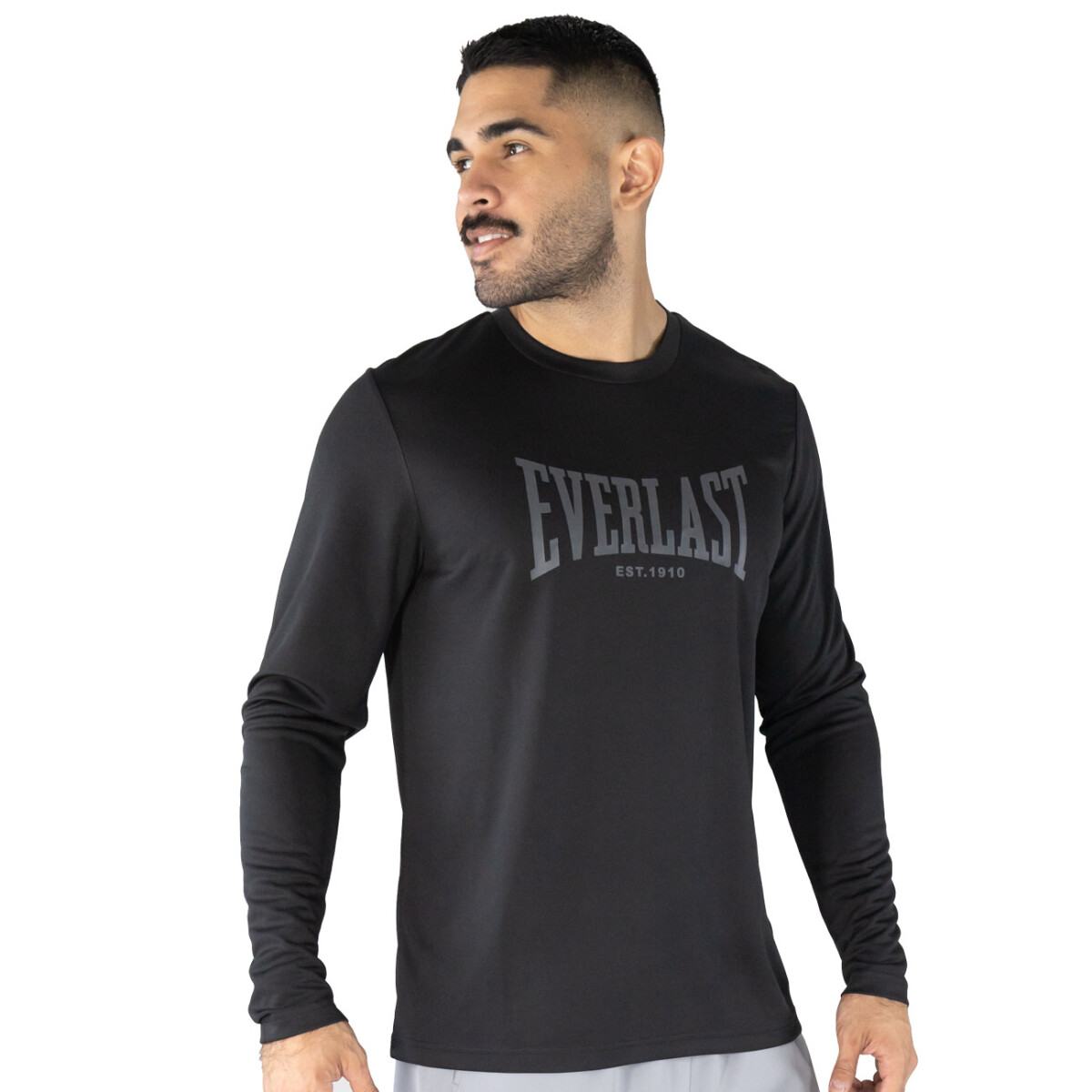 L/S MEN POLY EVERLAST SQUARE BK L - BK 