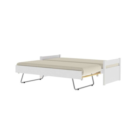 Cama Marinera Doubl 1 Plaza Madera Maciza Linea Funcional Blanco