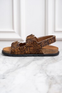 Sandalia Animal Print Marron