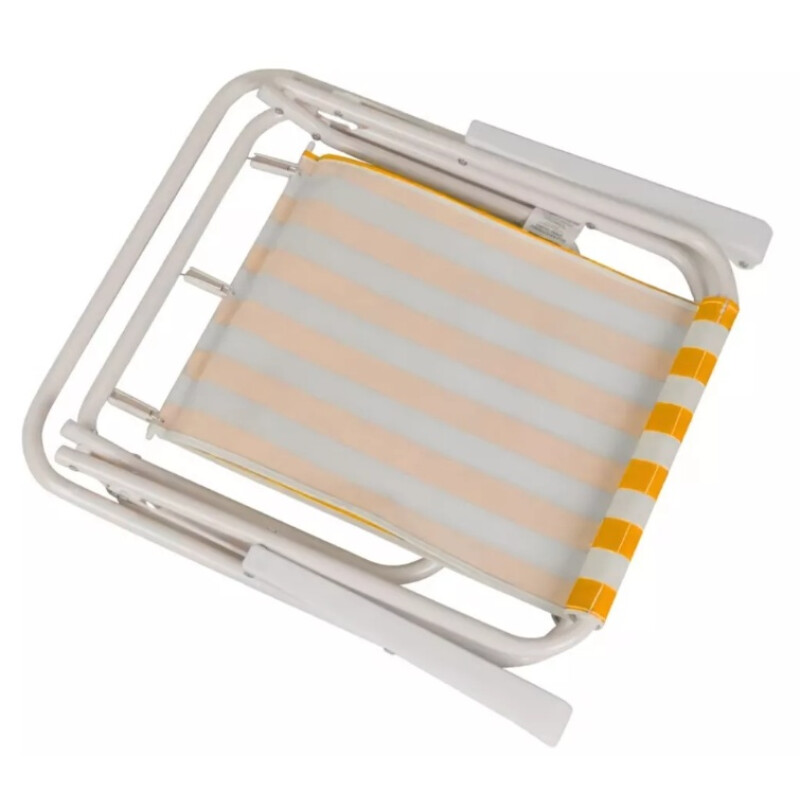 Silla De Playa Plegable Tubo De HierroSilla De Playa Plegable Tubo De Hierro Naranja