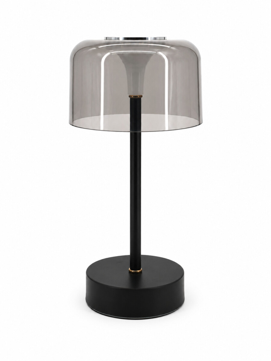 LAMPARA CON PANTALLA TRANSPARENTE - BEIGE 