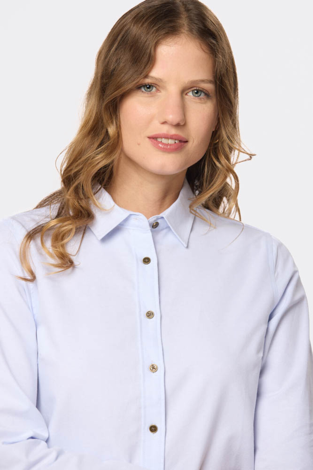 CAMISA OXFORD LISA Celeste