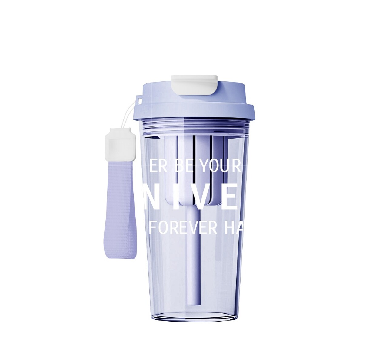 Vaso plástico con infusor 550ml - violeta 