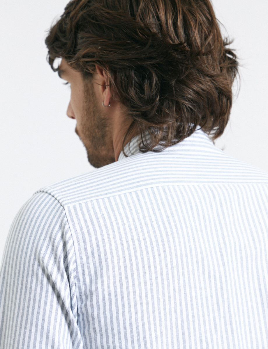 012622 CAMISA HARRINGTON LABEL Gris/natural