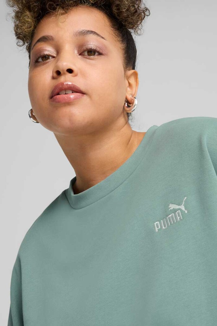 BUZO PUMA RELAXED CREW Verde-agua