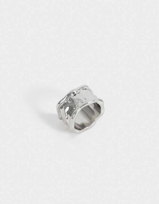 Anillos Medianos y Grandes Metal diferenciado Anillo De Metal - Plateado