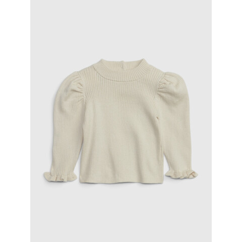 RIB PUFF SLEEVE TOP CHINO