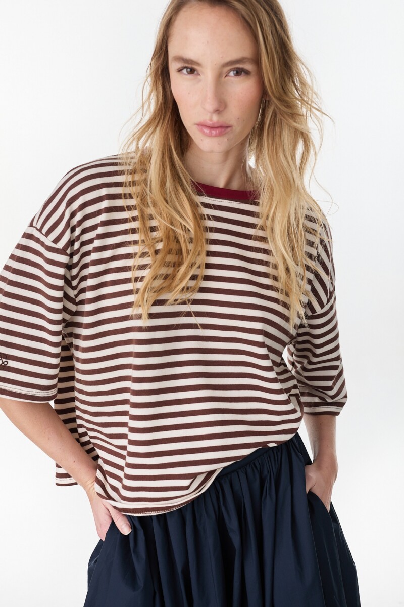 Tshirt Rowan Chocolate/Bordeaux
