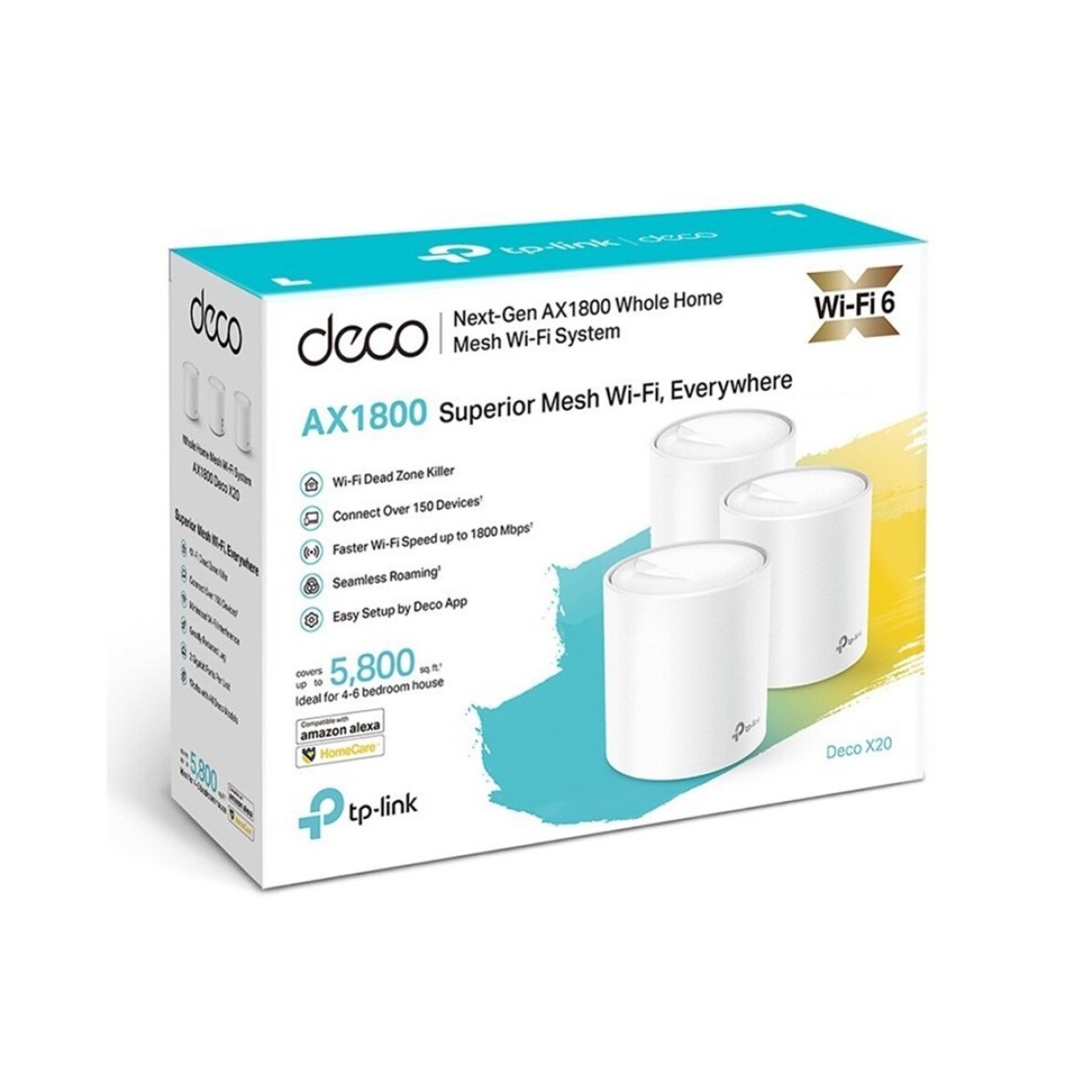 Access Point Tp-link Deco X20 Mesh AX1800 Pack 3 - 001 