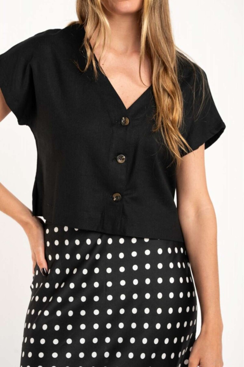 Camisa Crop - Negro 