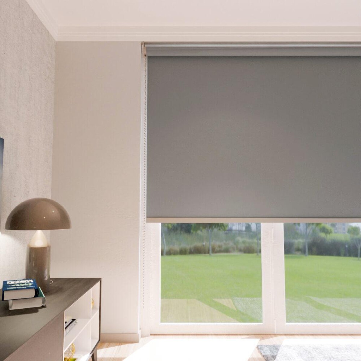 Cortina Blackout sistema roller 1.80x2.00m - Gris 