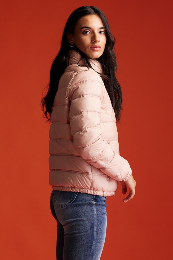 Campera Plumas Reversible ROSA