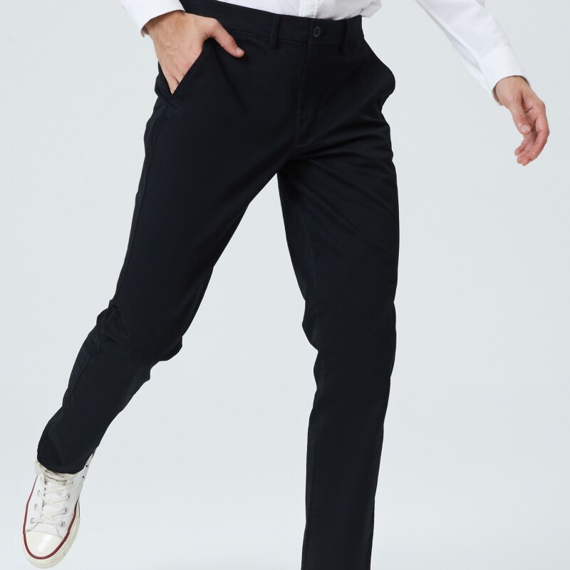 V-ESSENTIAL KHAKI SLIM FIT TRUE BLACK