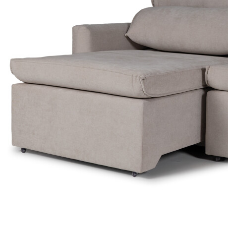 Sofá Santiago (Rebatible) - Tela Microfibra - 2,5 cuerpos TC 1010 (Beige)