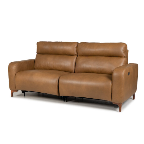 Sofa Hush - Cuero Básico - 2 cuerpos 1016 (Nozes)
