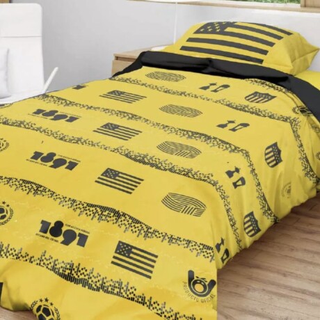 Juego de sábanas 1 plaza 240cm x 160cm Nacional o Peñarol PEÑAROL ESCUDO CHICO