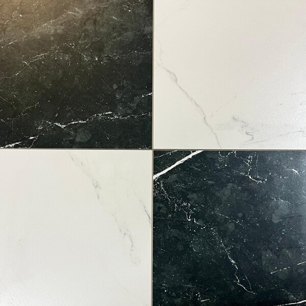 PORCELANATO NERO CARRARA CHEXTILE "A" 44.2X44.2 CM Porcelanato Nero Carrara Chextile "a" 44.2x44.2 Cm