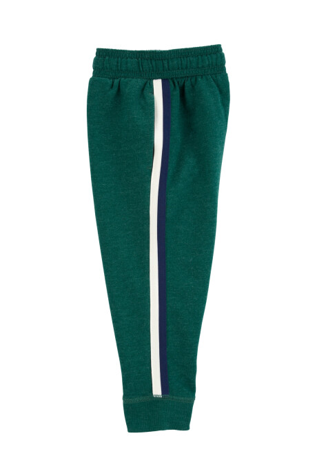 Pantalón de algodón, con franja lateral, verde Pantalón de algodón, con franja lateral, verde