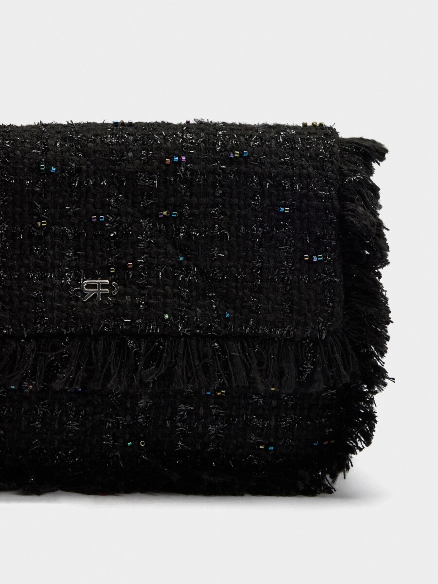 Bolso De Fiesta Tweed negro