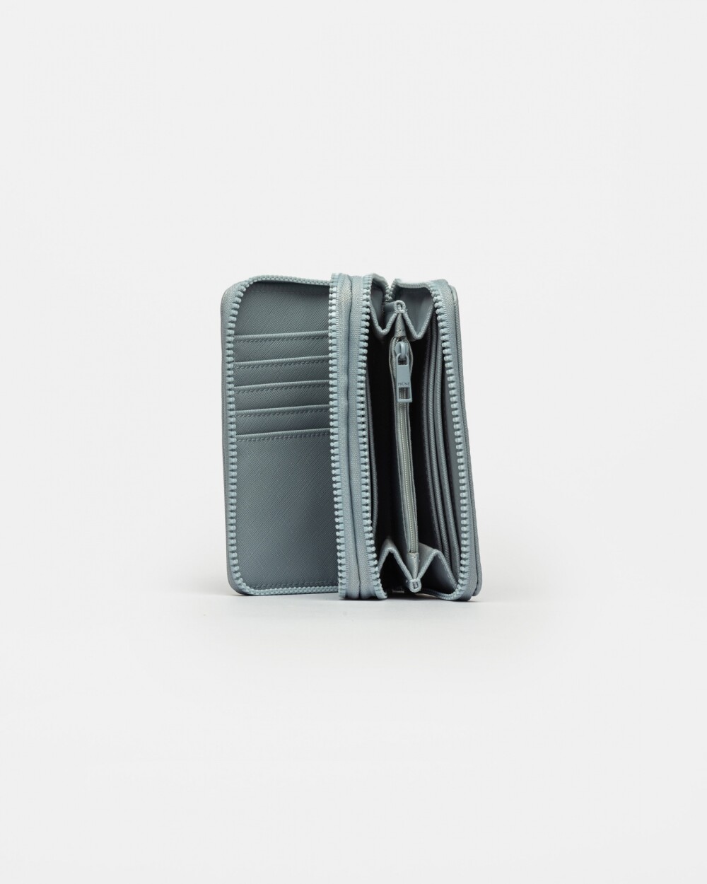 Billetera Penny en efecto cuero saffiano Azul Niquel