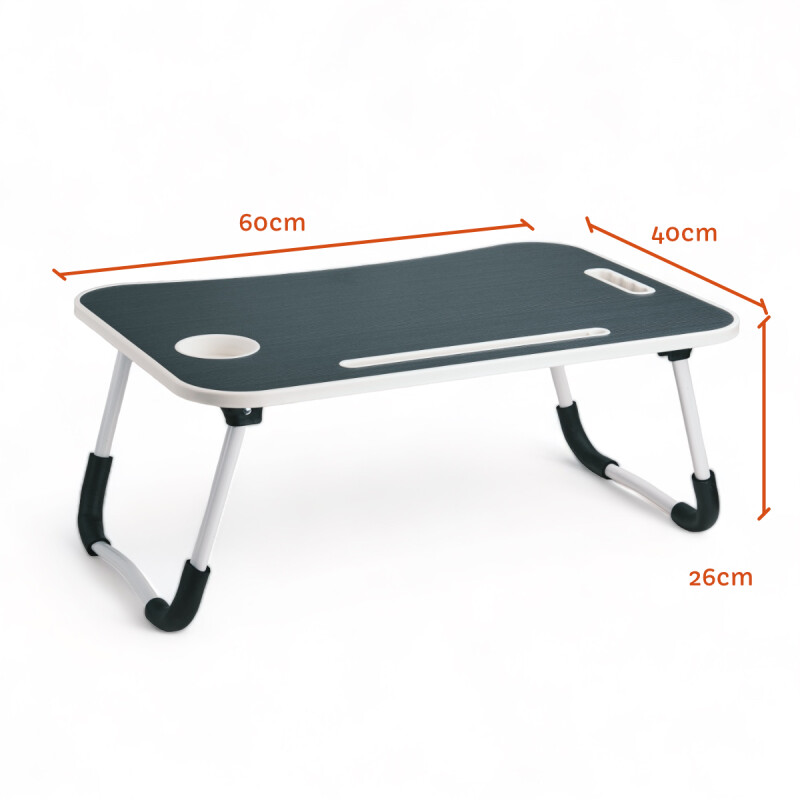 Mesa Laptop Cama Con Posa Vaso Beige
