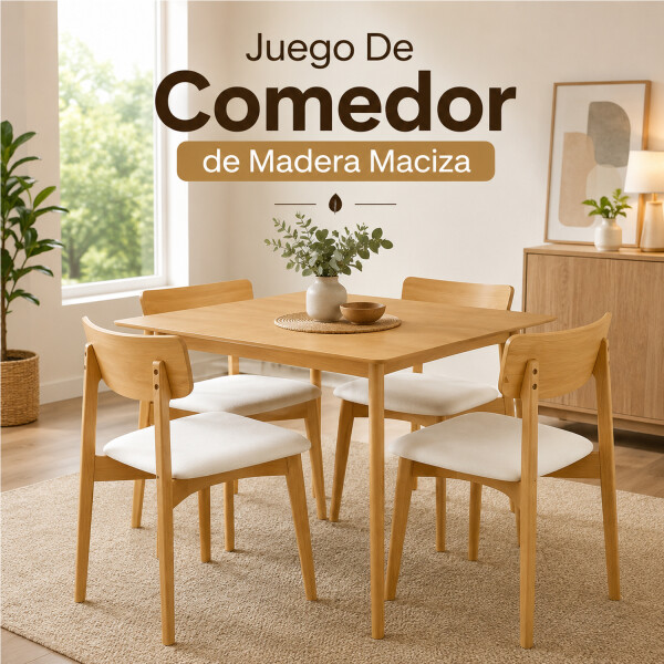 Juego De Comedor De Madera Macisa Rt543 Premium JUEGO COMEDOR MARRUECOS NOGAL RT543
