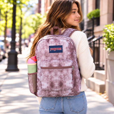 Mochila Escolar Jansport Cross Town Original Unisex Urbana Mahogany Haze White