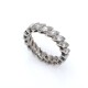 Anillo sin fin en oro 18k blanco y brillantes Anillo sin fin en oro 18k blanco y brillantes