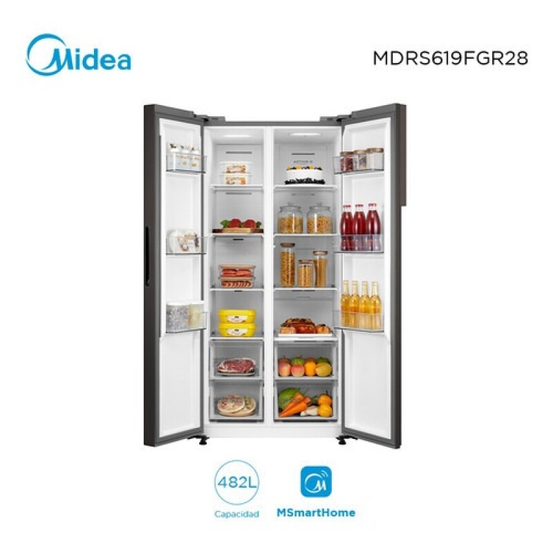 Heladera Con Freezer Inverter Midea Mdrs619gfr28 Color Negro Con Capacidad De 482l 220v Heladera Con Freezer Inverter Midea Mdrs619gfr28 Color Negro Con Capacidad De 482l 220v