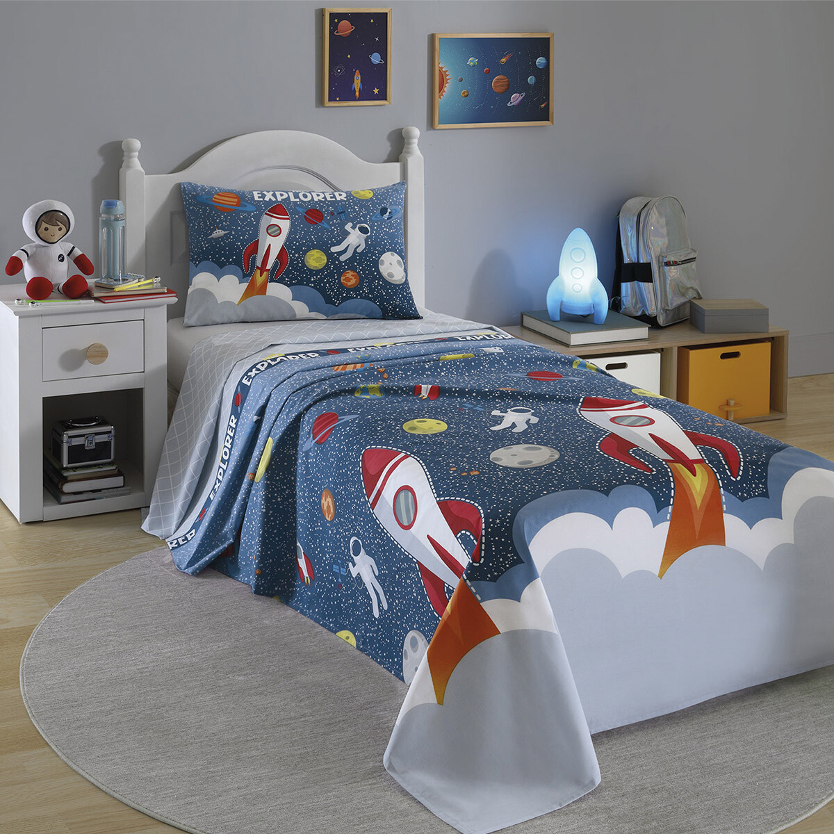 Juego Sábanas Infantiles 1 Plaza Dohler 100% Algodón - ESPACIO 