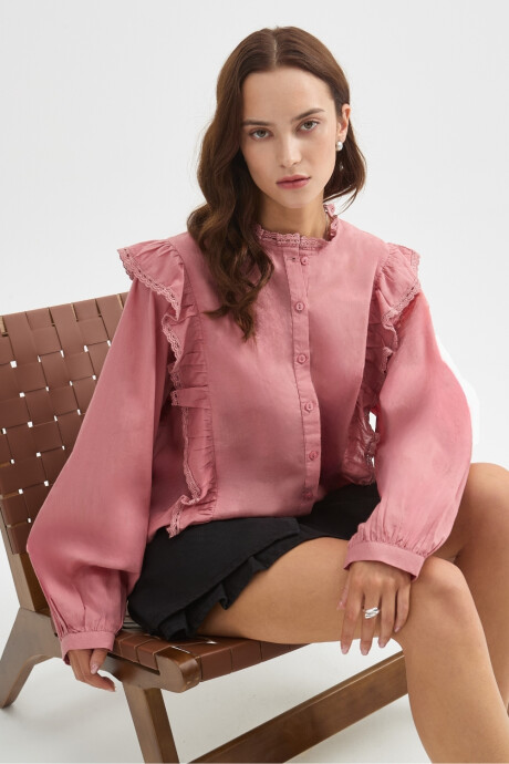 Camisa Tareli Rosa Oscuro