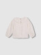 Blusa Nido De Abeja Blanco Roto
