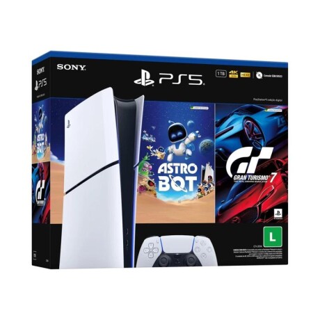 Consola Sony Playstation 5 Slim Standard 1TB + Dos Juegos, Astro Bot y Gran Turismo 7 Oficial Sony 001