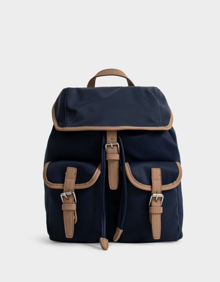 Mochila Con Solapa Azul ''campus Club'' - Azul Medio 