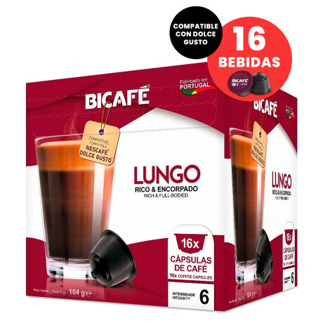 Capsulas Bicafe Lungo Compatible Dolce Gusto X16 Bebidas 001